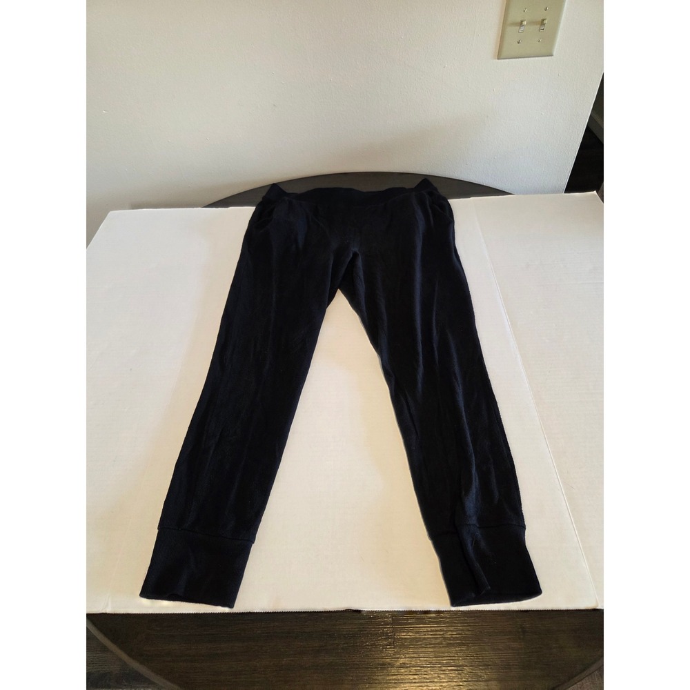 Faded Glory Womens Black Knit Jogger Pants Elastic Waist Size Large 12-14